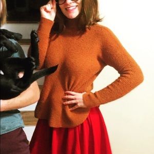 Orange American eagle turtleneck sweater
